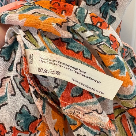 Free People One Paisley Sequin Shark Bite Hem Boho Slip Dress, Size M - Picture 5 of 5